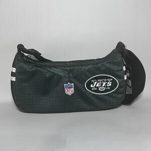 NFL Jersey Purse New York Jets NWT Dark Green Adj Strap Zip Closure Embroidered